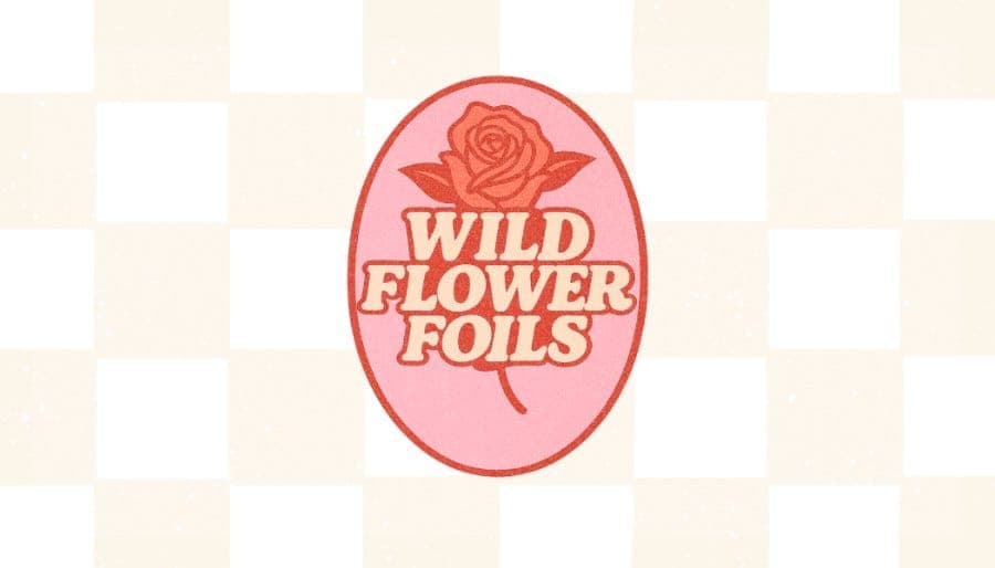 wild flower foils badge